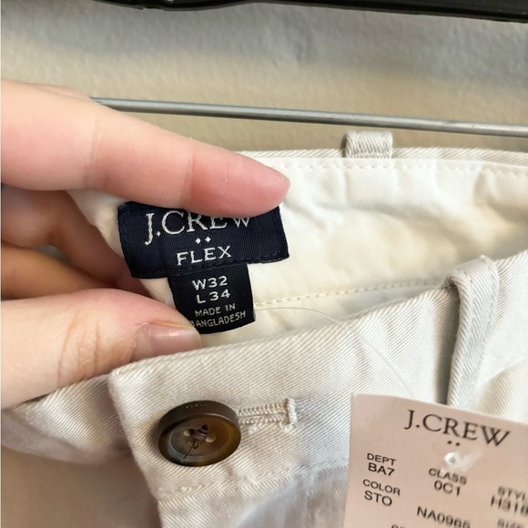 J Crew men’s Straight-fit flex chino pant tan size 32x34 new - Picture 5 of 7